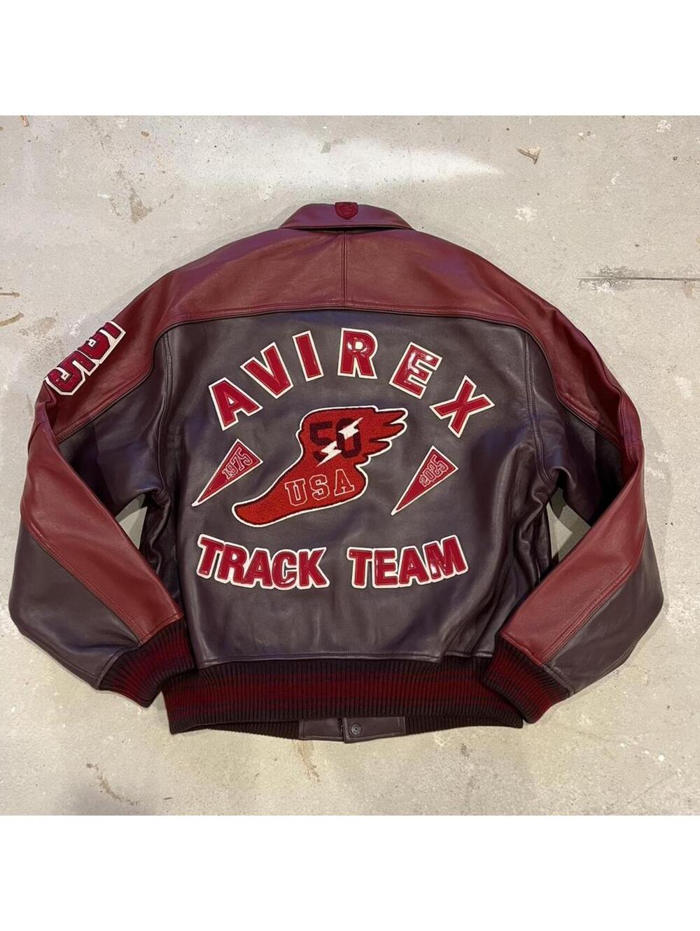Avirex Men's Burgundy and Red Jacket